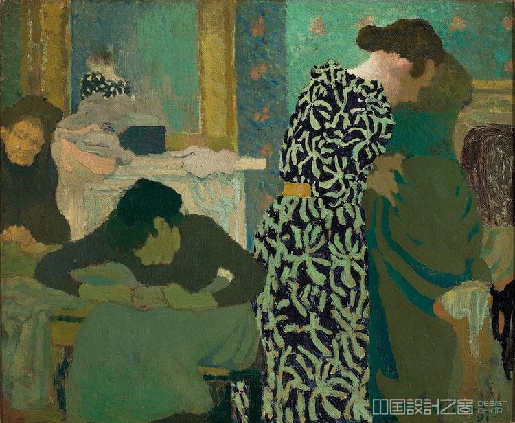 点击打开原图 The Flowered Dress by Édouard Vuillard